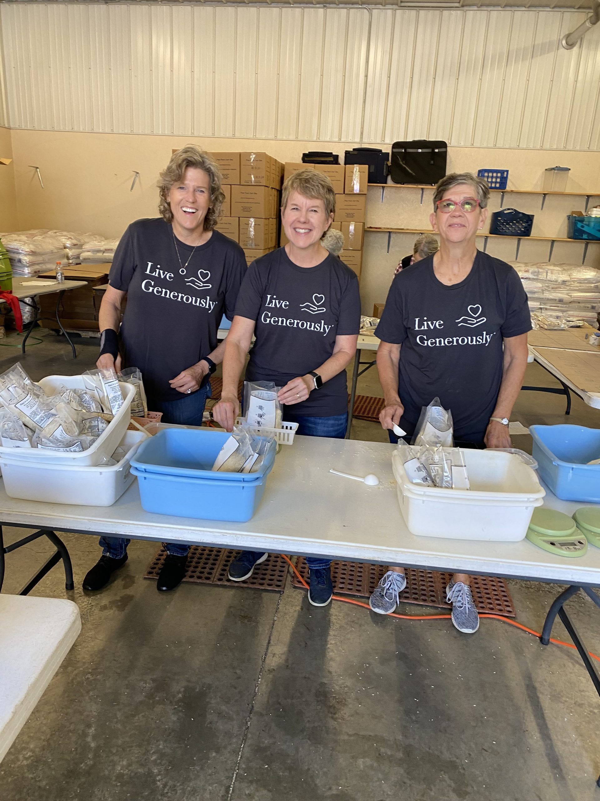 Packing food for Nicaragua