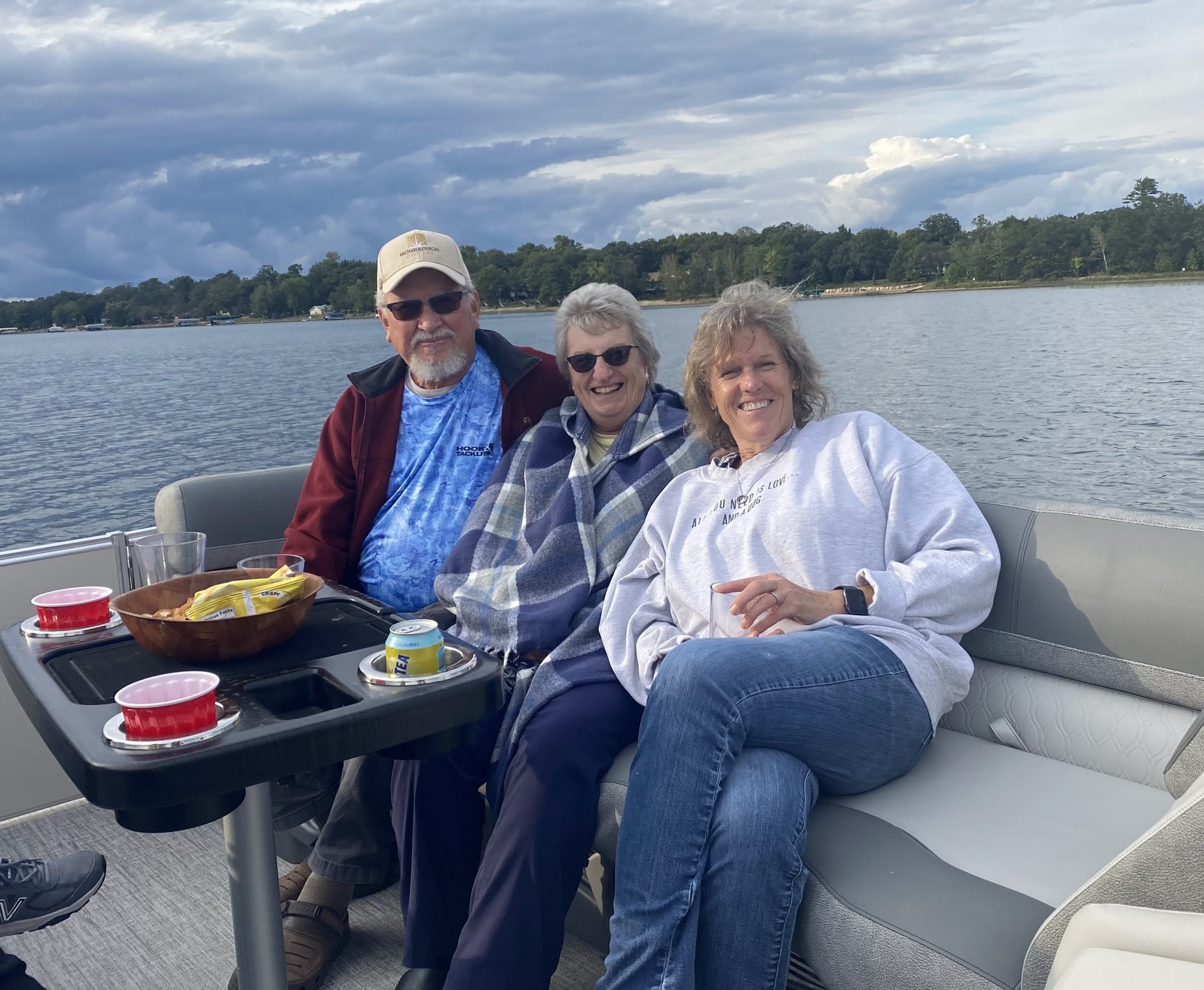 Larry, Bob and Paula pontooning