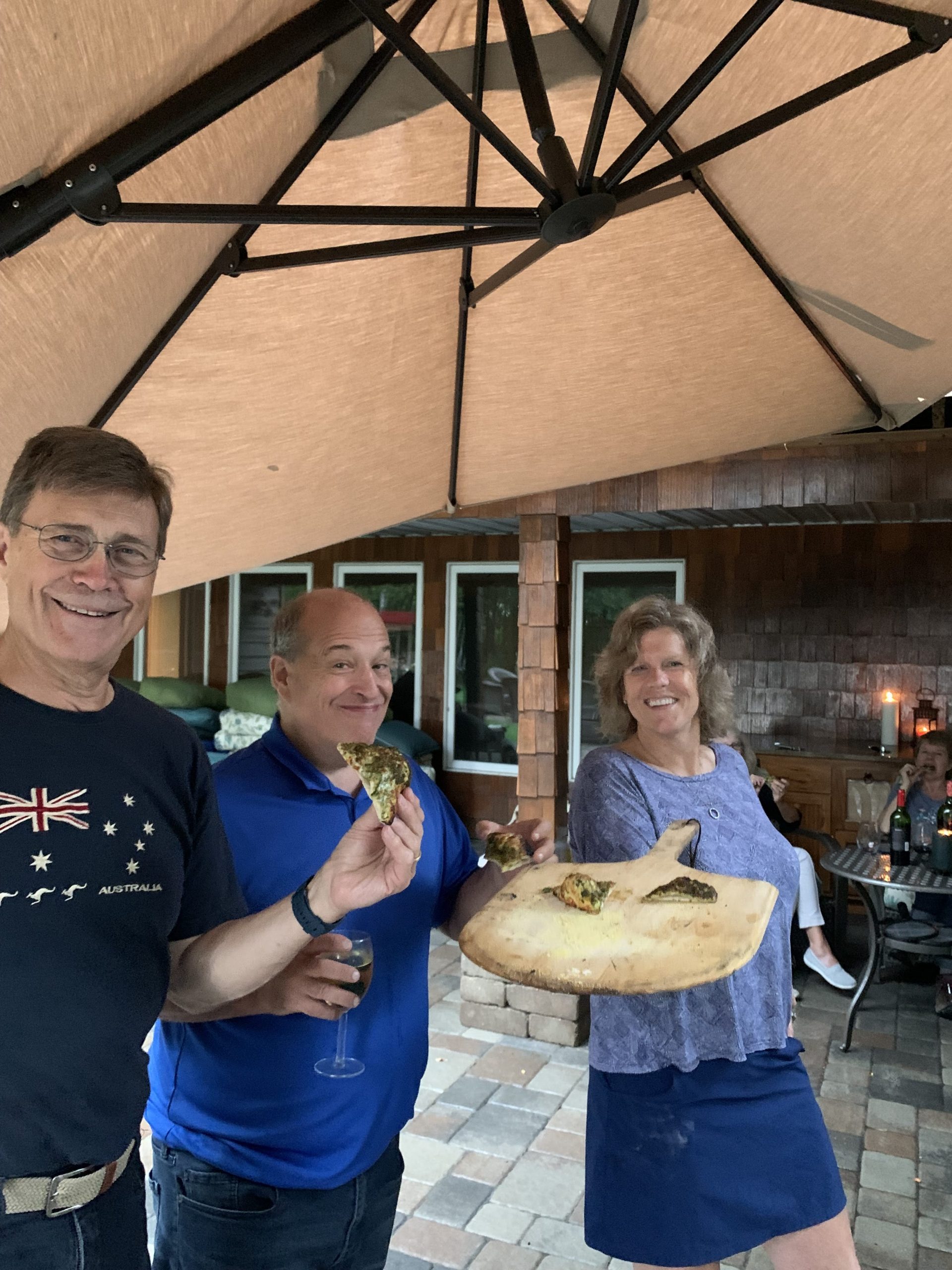 Mark, Mike and Paula   PIZZA!