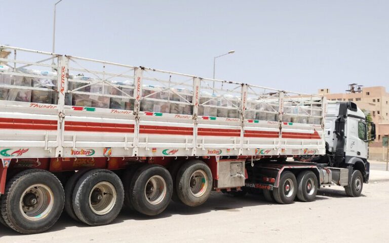 Truck carrying ShelterBox aid for the people of Gaza