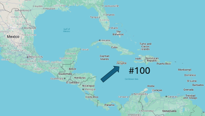 Jamaica 100th country