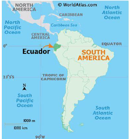 Ecuador one the map