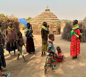 Ethiopian village small huts